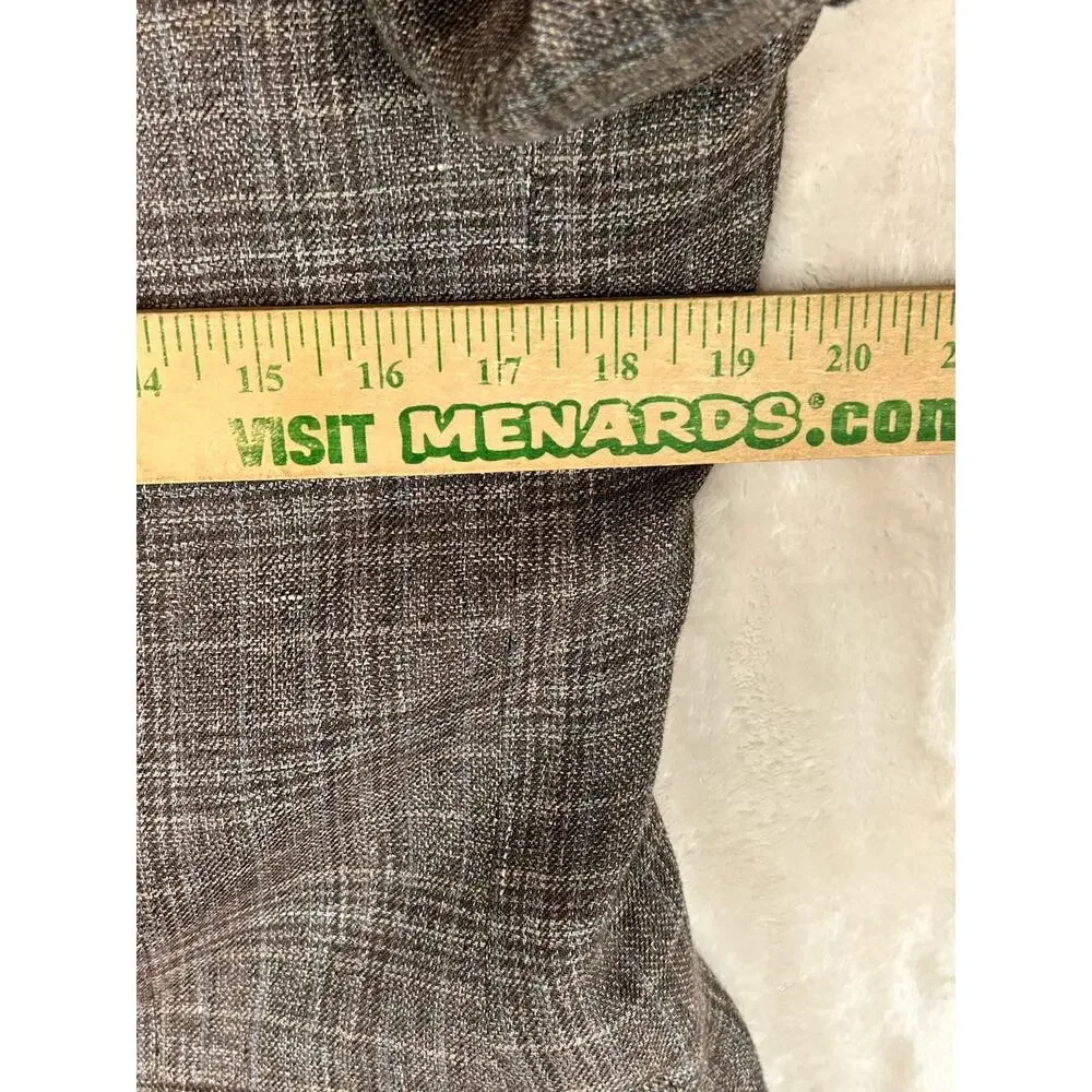 Joseph Abboud Heritage Blazer Men 38R Brown Plaid 100% Linen Sport Coat 2 Button